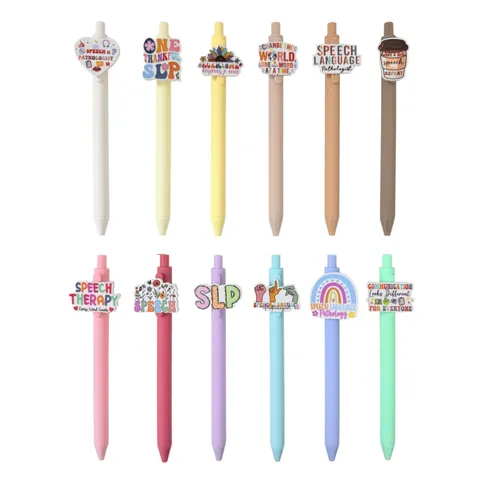 Einziehbarer Kugelschreiber Bunter Acryl Sprachtherapie SLP Thema Pflege Medizin Schule Büro Schreibwaren Süßer Cartoon Gelstift