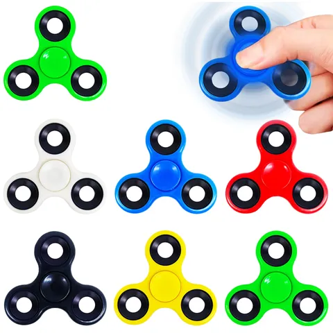 Tri-Blade Fidget Spinner Plastic Stress Relief Finger Toy Creative Spinning Top Mixed Color Hand Spinner Toy