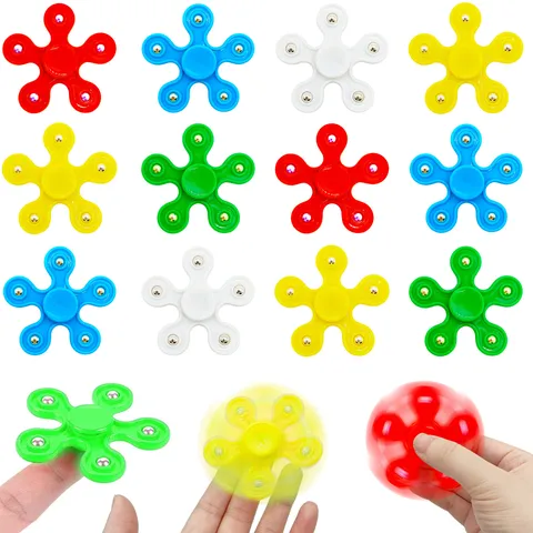 Fidget Spinner 5 Bead Plum Blossom Plastic Stress Relief Hand Toy For Adult Office Desk Relaxation