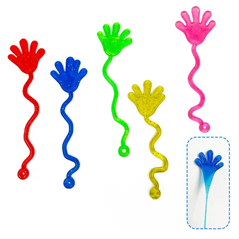 Nostalgisch Plakkerig Hand Speelgoed Novelty TPR Elastische Hand Grap Halloween Decoratie Fidget Toy