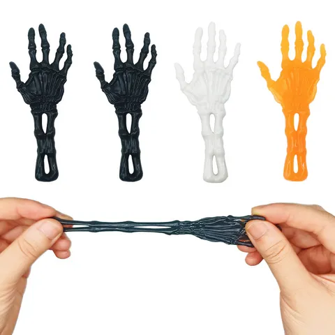 Halloween Ghost Hand Launcher Toy Creative TPR Soft Rubber Sticky Stretching Palm Decompression Toy For Party
