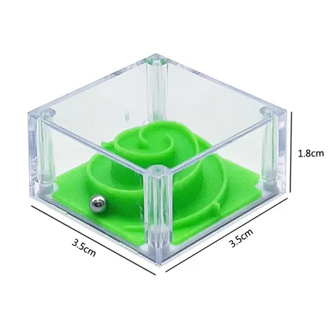 Mini Balance Bead Maze Puzzle Toy Transparent Plastic 3D Cube Handheld Decompression Fidget Game For Kids And Adults