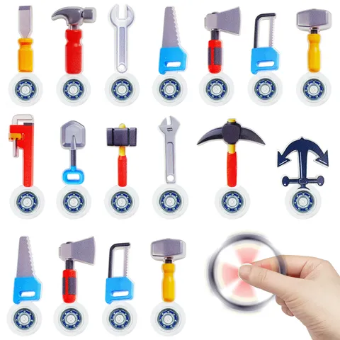 Fidget Spinner Forme Outil Créatif Acrylique Métal Jouet Main Soulagement du Stress Jouet Doigt pour Enfants Adultes