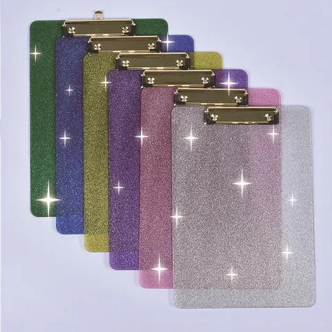 Glitzer Acryl Klemmbrett A4 Schreibunterlage Mit Metallclip Funkelnder Dokumentenhalter Für Büro Schule Studenten Krankenschwestern