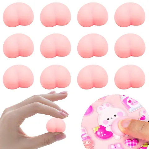 Mini DIY TPR Squishy Butt Sticker Cute 3D Decompression Decorative Phone Case Anti Collision Soft Rubber Toy Accessory
