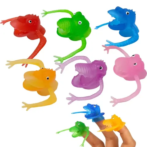 Mini Marionette Da Dito Dinosauro Colore Assortito Giocattoli Da Dito Mostro In Plastica Per Festa Bambini