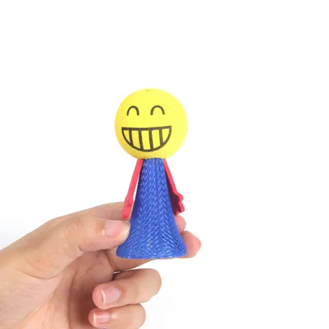 Juguete de Descompresión Creativo de EVA Muñeca de Resorte Rebotante Lindo Cara Sonriente Fidget Juguete Alivio del Estrés Novedad
