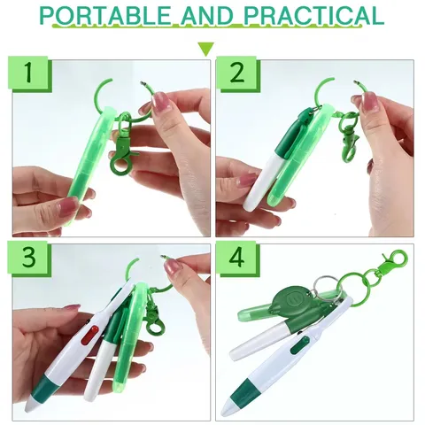 Krankenschwester Stift Set Ausziehbarer Ausweisrollenclip Mit LED Licht Schlüsselanhänger ID Halter Medizinische Schreibwaren Geschenk