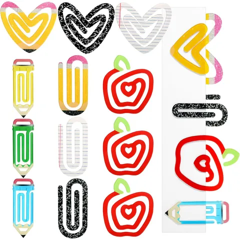 Acryl Lesezeichen Schulmotto Kreativ Bleistift Herz Apfel DIY Anhänger Schreibwaren Ornamente Für Studenten Lehrer Geschenke