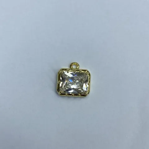 Ciondoli in Zirconia Placcati Oro in Rame DIY Ciondoli Geometrici a Forma di Cuore e Goccia d'Acqua per la Creazione di Gioielli Accessori per Collane DIY