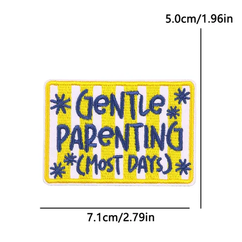 Geborduurde Polyester Stoffen Patches Voor T-Shirt Decoratie DIY Kleurrijke Gestreept Letter Patches Humoristische Slogan Ster