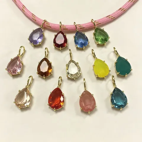 Ciondolo a Goccia in Rame con Strass Ciondolo Accessori per la Creazione di Gioielli fai da te Regalo di Gioielli alla Moda da Donna