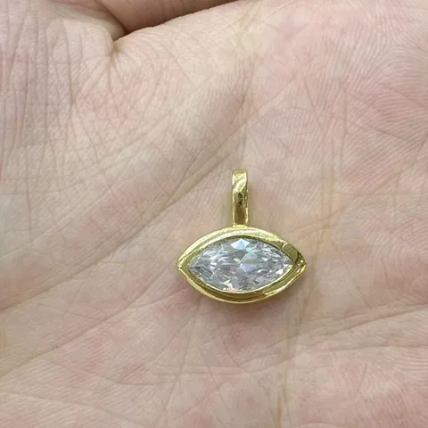 Ciondoli Geometrici in Zirconia Placcati Oro Rame per Creazione di Gioielli Fai-da-te Cuore Ovale Rettangolo Goccia d'Acqua Strass