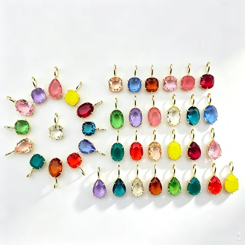 Ciondolo a Goccia in Rame con Strass Ciondolo Accessori per la Creazione di Gioielli fai da te Regalo di Gioielli alla Moda da Donna