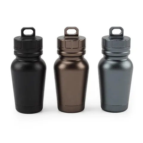 Aluminum Alloy Vase Shaped Waterproof Pill Bottle Portable Survival Capsule Container Outdoor Sealed Storage Canister