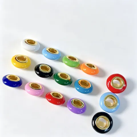 Kupfer Regenbogen Rad Perlen Bunte DIY Schmuck Zubehör Abstandhalter Anhänger