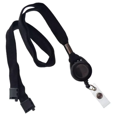 Carrete Retráctil Para Insignias Con Cordón Y Portatartas De PVC Transparente Portatarjetas Resistente Para Oficina Y Escuela