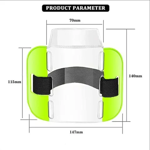 Arm Badge Houder Transparante PVC Kaarthouder Met Verstelbare Elastische Band Voor Buitenwerk Kantoor Badge Beschermer