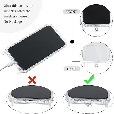 Transparent PVC Phone Lanyard Patch Universal Anti Lost Tether Tab With Metal Ring Mobile Phone Case Hanging Cord Accessories