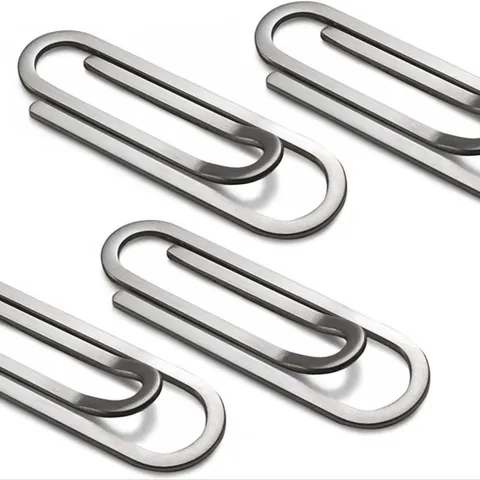 Minimalistische Edelstahl Geldklammer Metall Büroklammer Lesezeichen Kreditkartenhalter