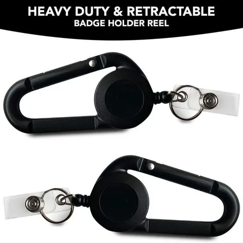 Uittrekbare Badgehouder Heavy Duty Uittrekbare Sleutelhanger Met Karabijnhaak ID Kaarthouder Sleutelring Kantoor Schoolbenodigdheden