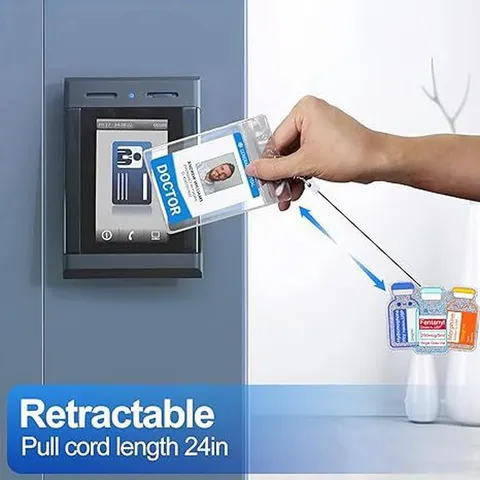 Carrete de Insignia Retractable Enfermera Tema Médico Acrílico Purpurina Portatarjetas Oficina Escuela Regalo