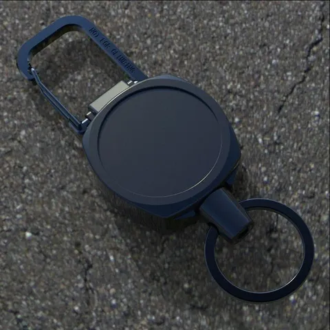 Retractable Badge Reel Metal Heavy Duty Retractable Keychain Carabiner ID Badge Holder Pull Key Ring For Office Outdoor
