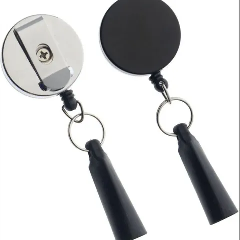 Carrete de Credencial Retráctil ABS Llavero Retráctil Resistente Con Portabolígrafos de Silicona Y Clip De Cinturón Para Oficina
