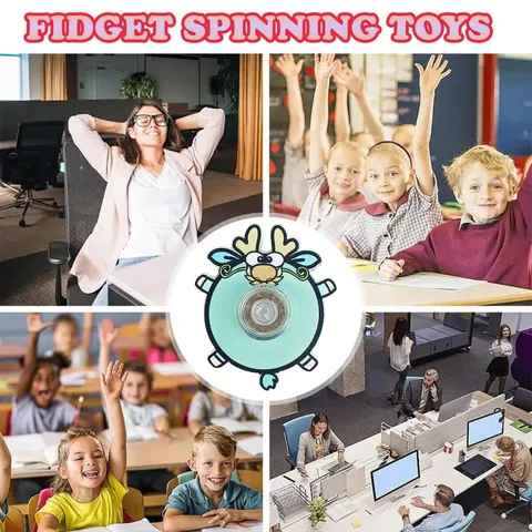 Cartoon Animal Fidget Spinner Acrylic Decompression Toy Stress Relief Hand Spinner Finger Toy For Kids Teens Office