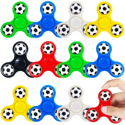Creative Plastic Fidget Spinner Three Leaf Football Design Stress Relief Toy