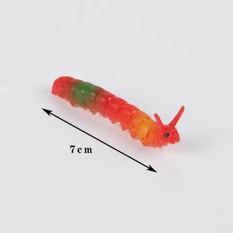 Simulation Caterpillar Toy Realistic Prank Prop Stress Relief Fidget Toy Flexible Soft Rubber Insect Model
