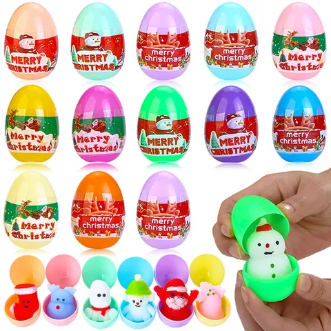 Kerst Twist Ei Speelgoed Kunststof Blind Box Gemengde Stijlen Miniatuur Figuren Feest Cadeaus Voor Kinderen