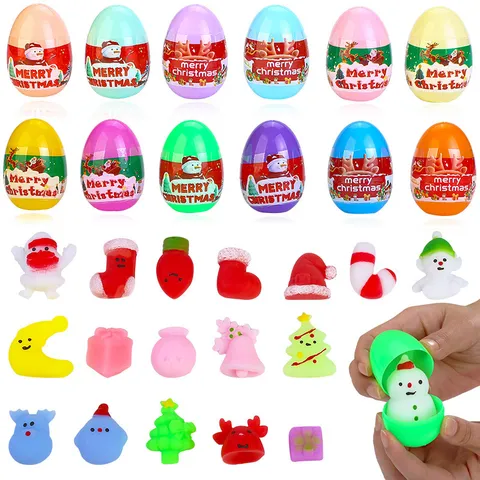 Kerst Twist Ei Speelgoed Kunststof Blind Box Gemengde Stijlen Miniatuur Figuren Feest Cadeaus Voor Kinderen