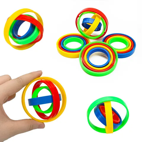 Creative Casual Inertial Gyro Rotating Finger Magic Intelligence Toy Universal Fingertip Gyro Plastic Fidget Toy