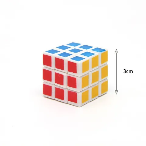 Mini 3D Geometric Puzzle Cube Portable Educational Decompression Toy Multicolor Plastic Rubik's Cube For Kids Adults