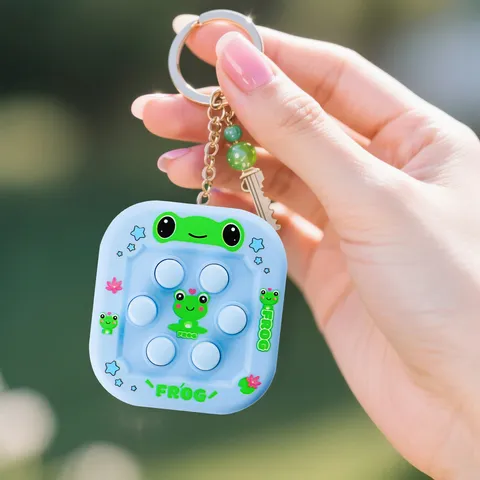 Cartoon Handheld Spielkonsole Pop Fidget Spielzeug Schlüsselanhänger Tragbarer Stressabbau Puzzlespiel Süßes Tier