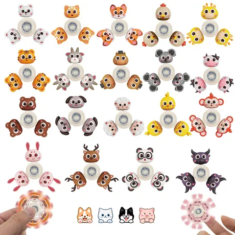Creative Cartoon Animal Tri Fidget Spinner Acrylic Stress Relief Hand Spinner Toy