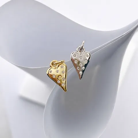 DIY Kupfer Herz Strass Anhänger Mode Engelsflügel Charm Schmuckherstellung Zubehör Für Damen Halskette Bastelbedarf