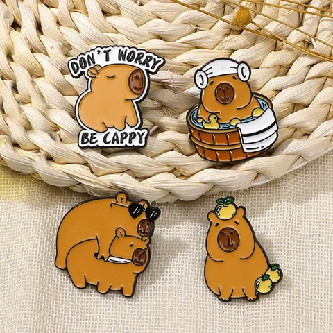 Süße Cartoon Capybara Emaille Pin Legierung Brosche Abzeichen Für Rucksack Kleidung Dekorative Tier Pins Schmuck Geschenk Für Unisex