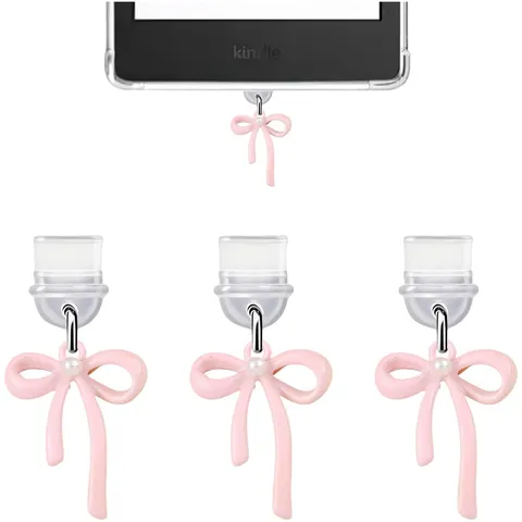 Universal Schleife Handy Staubstecker Mit Künstliche Perle Lackiert Schleife Staubschutz Kappe Für Type-C Apple Ladeanschluss Dekor