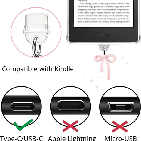 Universal Schleife Handy Staubstecker Mit Künstliche Perle Lackiert Schleife Staubschutz Kappe Für Type-C Apple Ladeanschluss Dekor