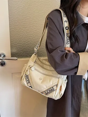 Casual Minimalist Nylon Crossbody Bag For Women Large Capacity Daily Commuting Shoulder Bag Versatile Fashion Handbag