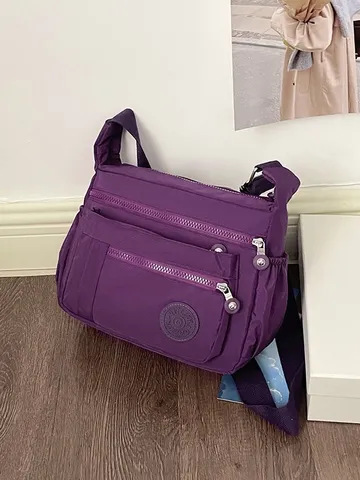 Borsa a Tracolla in Nylon da Donna Tasche Multiple Grande Capacidad Borsa da Viaggio Casual