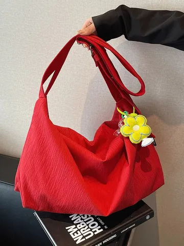Korean Lazy Style Large Capacity Nylon Crossbody Bag Casual Versatile Shoulder Messenger Bag For Women Travel Daily