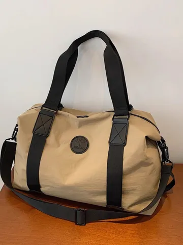 Large Capacity Waterproof Nylon Travel Bag For Men Women Urban Simple Style Gym Duffel Bag With Shoulder Strap Suitcase Sleeve