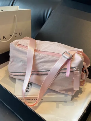 Damen Minimalistisch Nylon Rucksack Handtasche Mehrzweck Einfarbig Große Kapazität Umhängetasche Lässiger Reiserucksack