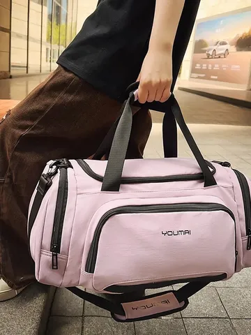 Grand Sac de Voyage Imperméable Sac de Week-end Avec Compartiment à Chaussures Séparation Humide et Sèche Nylon Sac de Sport pour Femmes Hommes Fitness