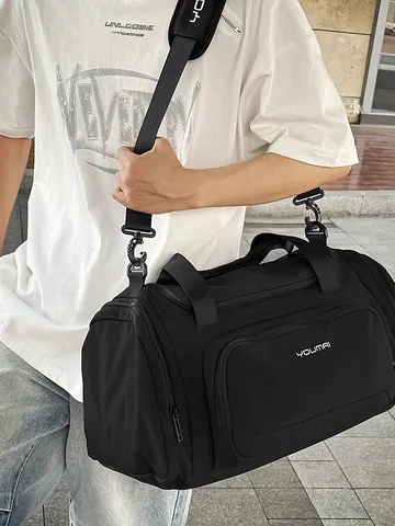 Grand Sac de Voyage Imperméable Sac de Week-end Avec Compartiment à Chaussures Séparation Humide et Sèche Nylon Sac de Sport pour Femmes Hommes Fitness