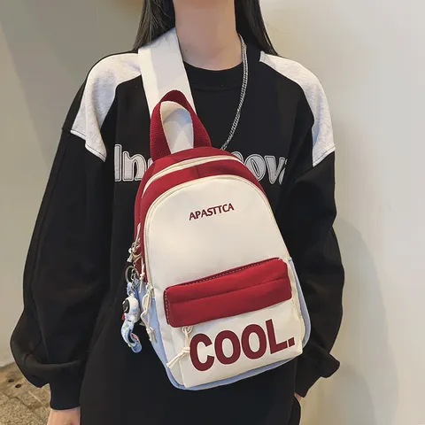 Unisex Streetwear Nylon Chest Bag Lightweight Multi Pocket Crossbody Sling Bag Printed Letter Casual Travel Sling Shoulder Pack For Men Women Students