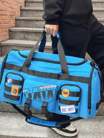 Borsa da Viaggio Unisex Grande Capacità Impermeabile in Nylon Palestra con Separazione Secco-Umido Outdoor Weekender